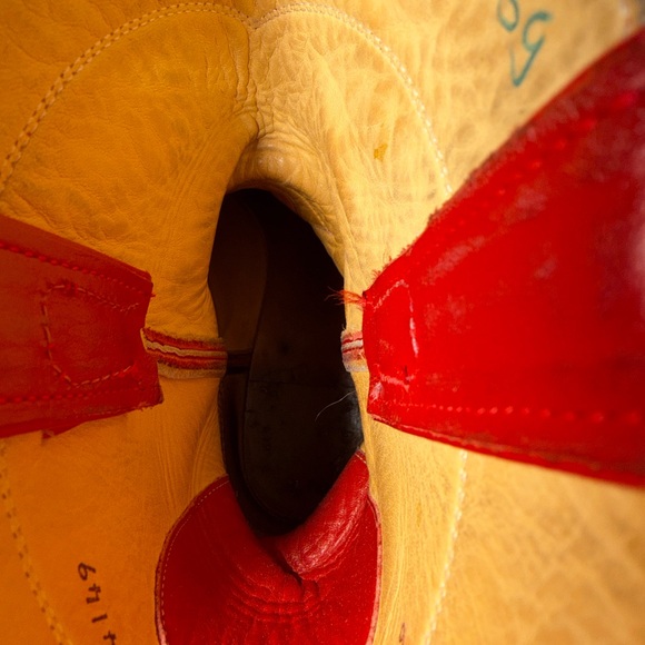 Vintage Red Justin Ropers Womens Size 6.5 1990s Red Cowboy Boots Western L3055 - Picture 9 of 9